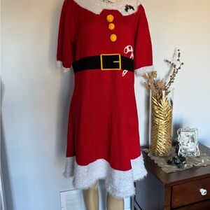 Mrs Santa Ugly Christmas Costume Dress. Ptp 20” length 39